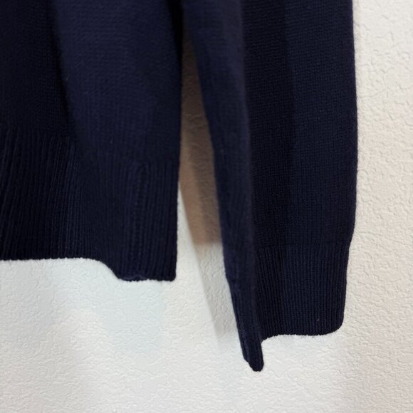 Vince Wool Cashmere Blend Sweater Navy Blue Size Large FLAW - Picture 5 of 13